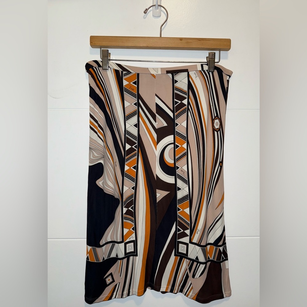 EMILIO PUCCI BROWN MINI SKIRT SIZE 10